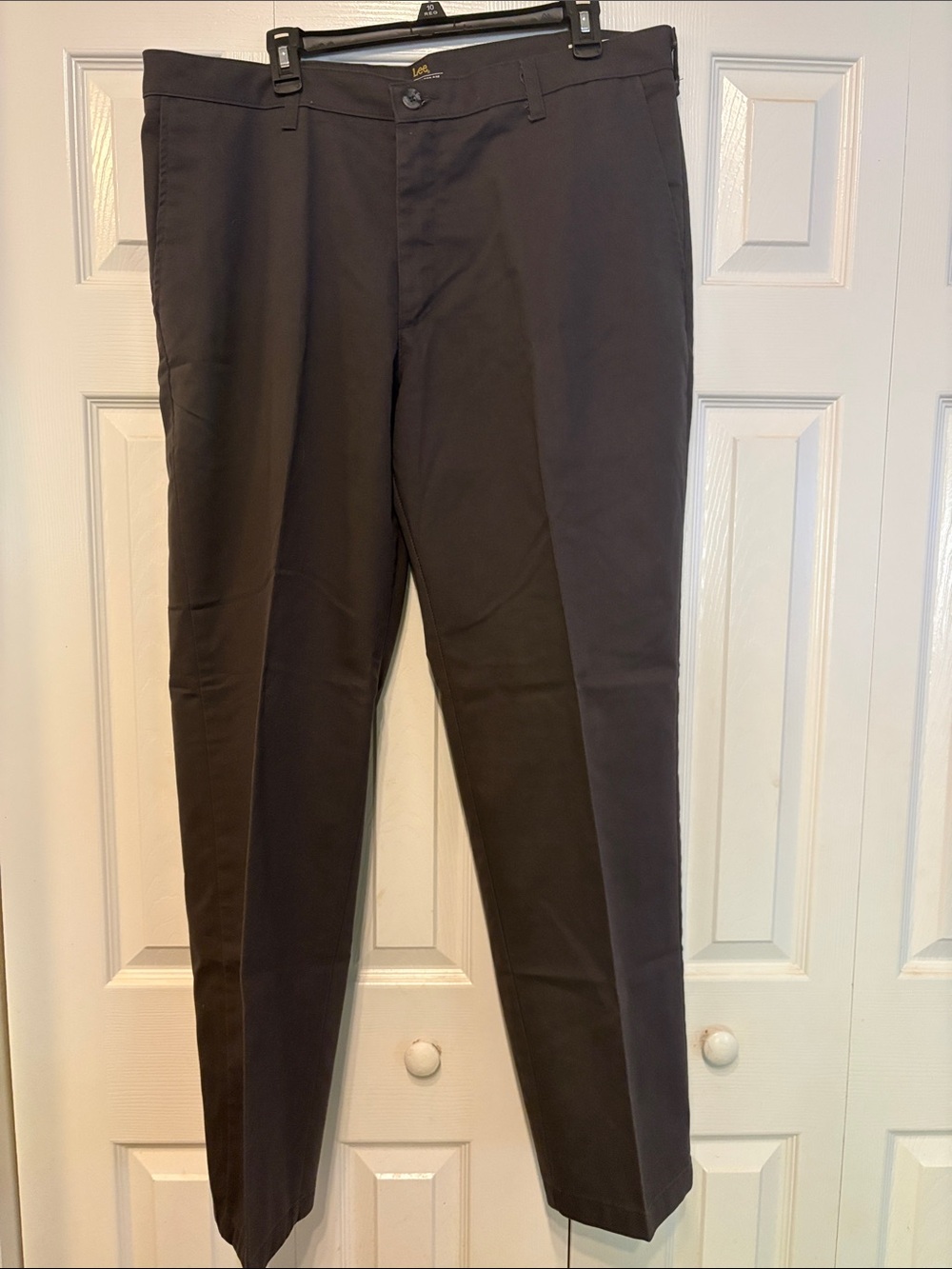 Lee Men's Straight Dress Pants in Dark Charcoal 779